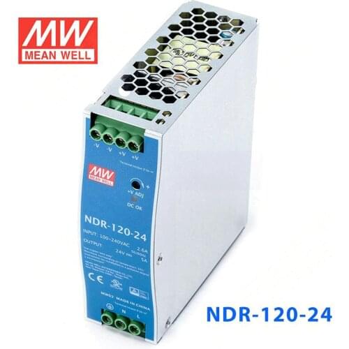Friendly MEAN WELL 12Pack NDR-120-24 24V 5A meanwell NDR-120 120W Single Output Industrial DIN Rail Power Supply