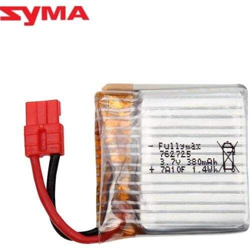 Original 3.7V 380mAh lipo Battery for SYMA X21 X21W X26 Quadcopter Spare Parts Remote Control Helicopter Accessories 762725