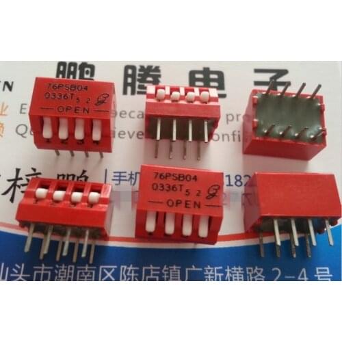 Original new 100% 76PSB04 dial switch 4-bit 4P side key type spacing 2.54mm