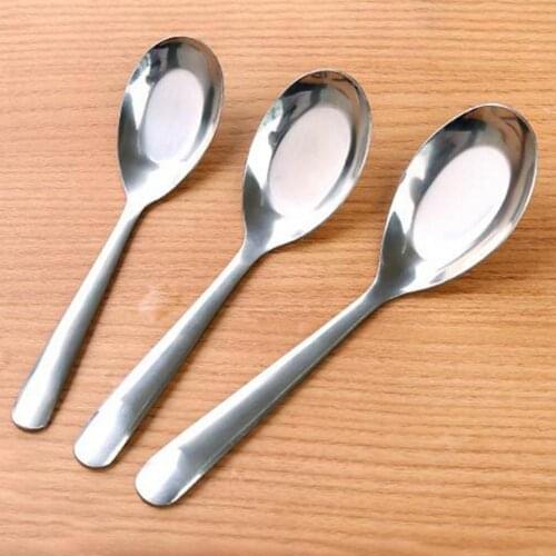 Portable Stainless Steel Long Handle Soup Spoon for Kitchen Home Tableware