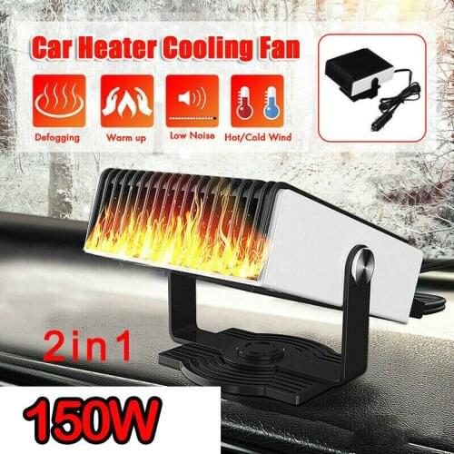 12V 150W Portable Electric Car Heater DC Heating Fan Defogger Camper Van Defroster Demister