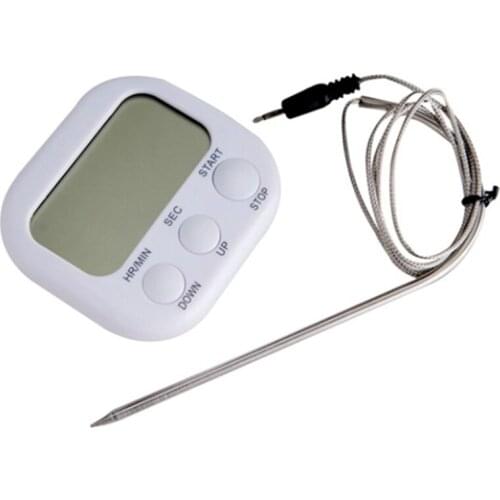 Portable Lcd Food Thermometer -50-300 Degree Digital Cooking Kitchen Bbq Meat Temperature Meter Alarm Timing Timer