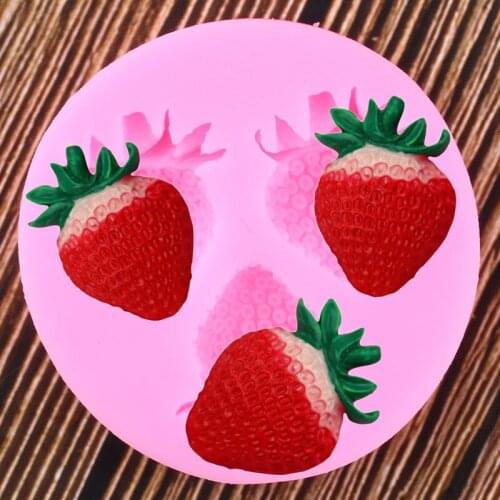 Strawberry Fruit Silicone Molds Cake Decorating Tools DIY Cupcake Baking Fondant Chocolate Mould Candy Polymer Clay Moulds
