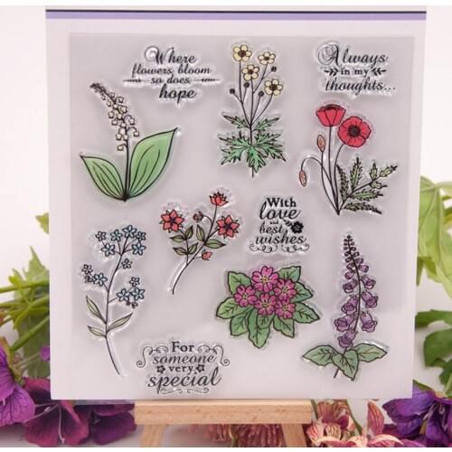 Garden serices Clear Stamps Sheet Silicone Stamps Suitable for Card Making Scrapbooking Photo Albums Diary Paper Crafts