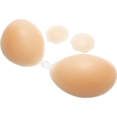 Silicone Strapless Invisible Bra Self-adhesive Push Up Adhesive Bra Strapless Sticky Invisible Silicone Bras with Nipple Cover