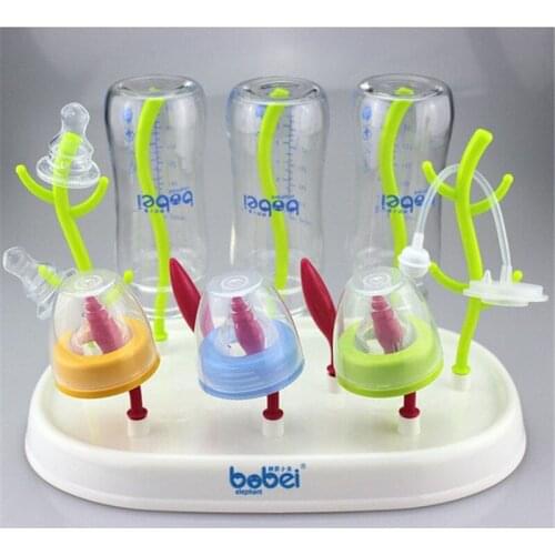 Baby Bottle Rack Baby Bottle Cleaning Dryer Drainer Storage Rack Tree Shape Rack For Baby Bottles Removable Drying Rack