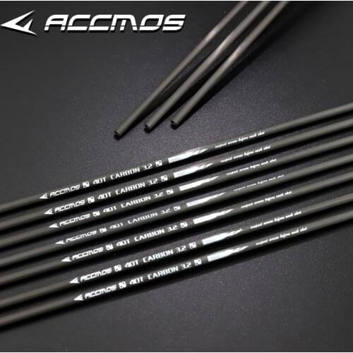 12pcs New ID 3.2 Carbon Arrow Shaft Spine 350 400 500 600 700 800 900 Pure Carbon Archery for Recurve Bow Shooting