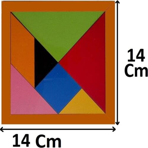 Intelligence Developer, Wooden Toys Wooden Tangram 7 Pieces / High Quality Thick Wood