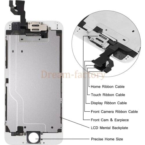 20pcs DHL Full Assembly LCD Replacement For iPhone 7 7 Plus 6 6S Screen Display with digitizer +Front camera no homebutton