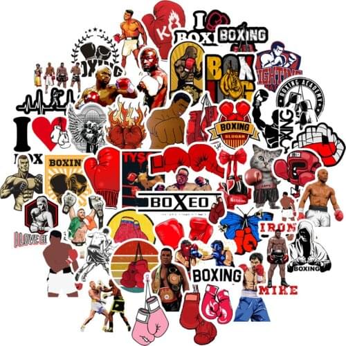 10/30/50PCS Boxing Match Muscle Strength Sticker Notebook Trolley Case Bike Scooter Waterproof Graffiti Gift Toy Sticker Wholesa