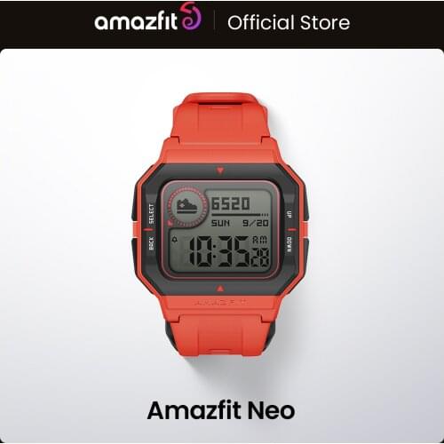 2020 NEW Amazfit Neo Smart Watch 28 Days Battery Life Bluetooth Smartwatch 3 Sports Modes 5ATM Heart Rate For Android IOS Phone
