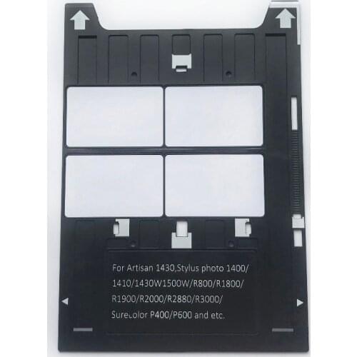 50X Double Sides Printable Inkjet Club School Membership ID Card+1pcs Card Tray for Epson 1430/1400/1410 SureColor P400 Printer