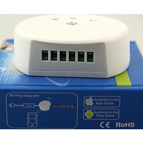 6pcs/lot DC12-24V RGBW wifi Controller LED dimmer for RGBW RGB led strip with music mode controlled by iPhone or Android system