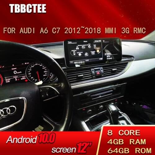 For Audi A6 C7 2012~2018 MMI 3G RMC Android 10 Wireless CarPlay 4+64GB Car Multimedia Player Auto GPS Navigation Head Unit 2din