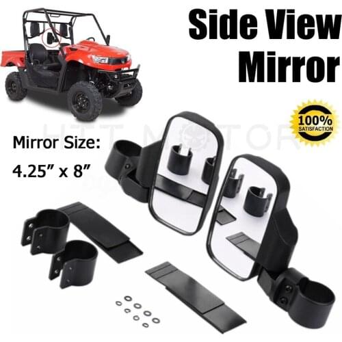 Free shipping UTV Offroad Side View Mirror Set for High Impact Break-Away Large SuperWide View