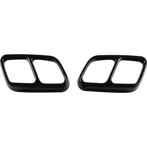 For Mercedes-Benz CLS W218 2012-2017 Stainless Steel Black Exhaust Pipe Tube Cover Stickers Car Accessories