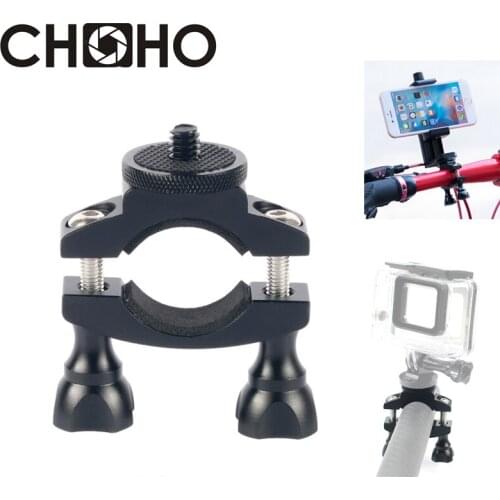 CNC Bike Handlebar Mount Aluminum Bicycle Motorcycle Holder for Gopro Hero 8 7 Xiaomi Yi DJI OSMO Action Camera vlog Accessories
