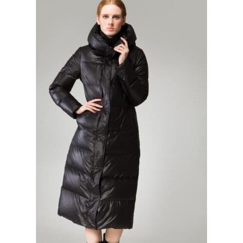 Long Women Winter Duck Down Coat Hooded Down Jacket Women Winter Down Coat Size S-10XL