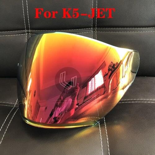 For AGV K5-JET Motorcycle Helmet Visor Haif Helnet Visor Glasses Motorbike Helmet Discoloration Lens Night Vision Visor