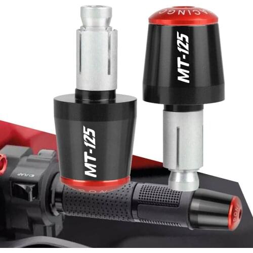 FOR YAMAHA MT125 2014 2015 2016 2017 2018 Motorcycle Handlebar End Moto Grip Ends Plus Handle Bar Grips Ends Tips Cap 7/8'' 22MM