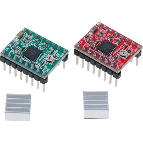 Stepstick A4988 Stepper Motor Driver Reprap 4 PCB Board Replace A4988 For 3D Printer Parts Ramps +1pcs Heatsink