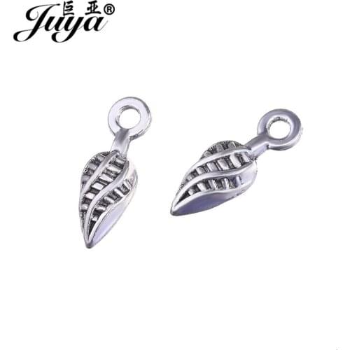 JUYA High Quality DIY Charms for Women Handmade Jewelry Earring Bracelet Crafts 15.5x5.5mm 25pcs/lot Pine Cone Pendants AO0600