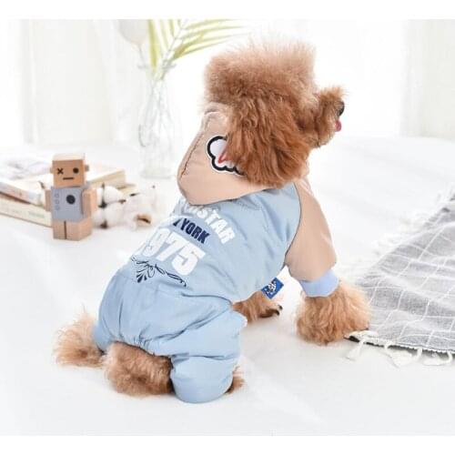 Winter Dog Overalls Small Dogs Warm Full Body Suits Pet Fashion Jumpsuit Schnauzer Poodle Pomeranian Chihuahua Clothes Costume