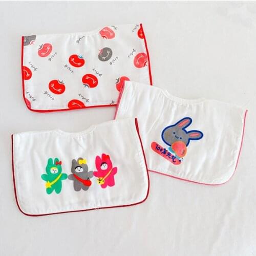 Summer Burp Cloths Newborn Accessories Baby Feeding Muslin Bib Bandana Bibs Infant Bibs Burp Cloths Cotton Baberos Bebe Algodon
