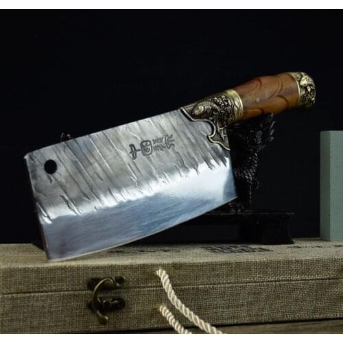 Longquan ghost hand-made kitchen knife hand-forged antique slicer retro sharp knife knife chef household kitchen knife