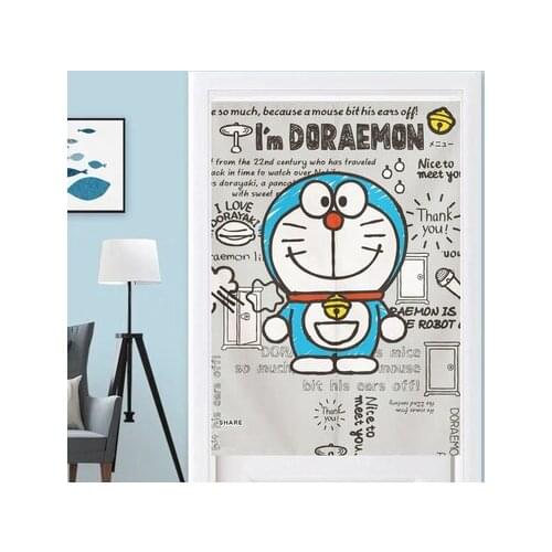 Doraemon Series Fashion Anime Customized Door Curtain Decoration Home Cartoon Half Curtains Bedroom Kitchen NEW