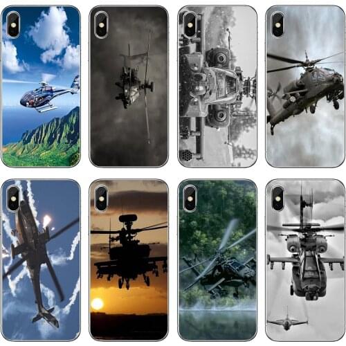 Apache-Helicopters-sunset-fighter Soft Case Cover For Xiaomi mi Redmi Note 3 4 4X 5 6 7 8 8t 9 9s 9t 10 pro lite