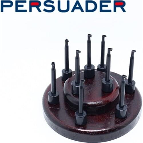 PERSUADER 1set holding 9flies fly tying widget storage tool with solid wood base new fly tying craft furniture wooden fly cake