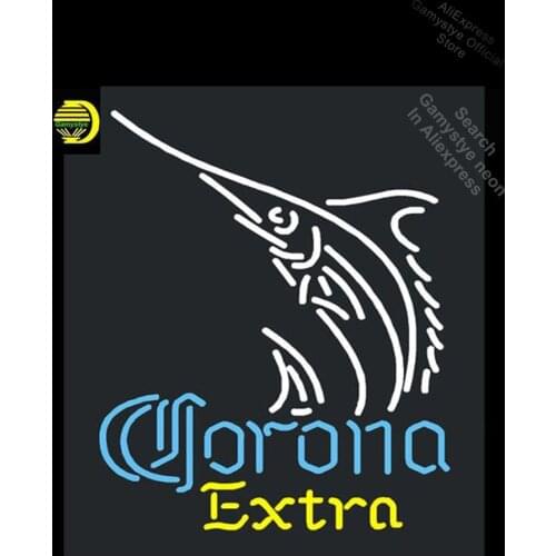 Neon Sign for Coron Extra Swordfish Sailfish Neon Bulb sign shop Neon Light Love Guitar Store Display Tube Neon Shop Shella Lamp