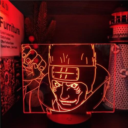 Anime 3D Bandai Naruto Night Light Hoshigaki Kisame Anime Figure Luminaria Kawaii Room Decor Take Lamp Itachi Manga Decoration