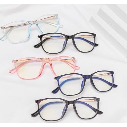 1 pair of unisex fashion anti-blue light glasses retro square frame eye protection ultra-light anti-blue light glasses