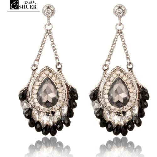 OSHUER 2018 New Fashion Elegant Cute Rhinestone Stud Earrings Earrings For Women