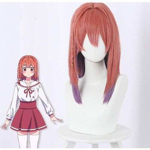 Anime Rent A Girlfriend Sakurasawa Sumi Cosplay Wigs Women Girls Heat Resistant Synthetic Pink Hair Wig + Free Wig Cap C47K224