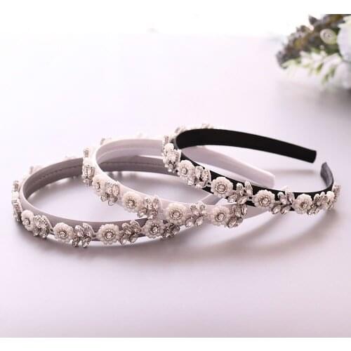 New Fashion Flash Drill With Teeth Narrow Side Thin Womens Hair Band Bezel Turban Headband Girls Non-slip Hair Accessories