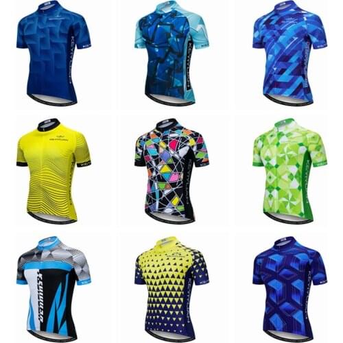 Colorful Bike Shirt Summer Men Cycling Jersey Tops Breathable Bicycle mtb Jersey Maillot Ciclismo Quick Dry Cycling Clothing