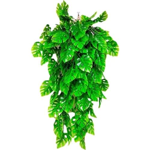 1pc 80cm Artificial Green Leaf Decor Wall Hanging Green Plants Living Room Decorations