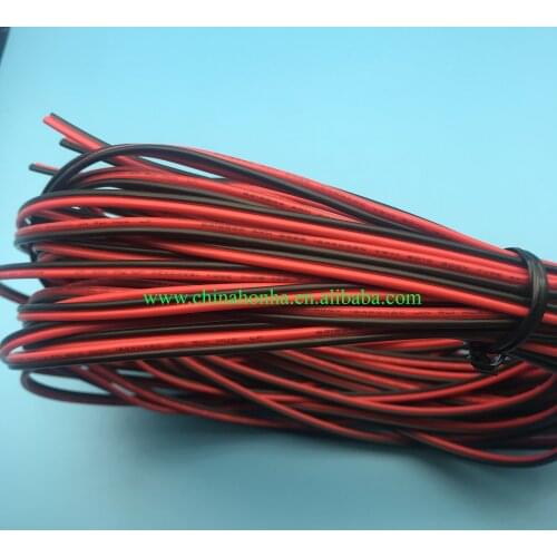 2pin 285cm Cable Wire Cord 18awg*2C 80℃300V Silicone Wire Black and Red 2 Conductor Parallel Wire line Soft and Flexible