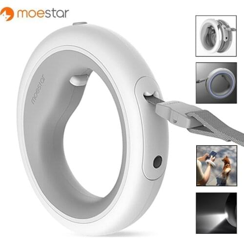 2021 Updated MOESTAR Retractable Pet Leash Ring Flexible 3.0m Dog Traction Rope Pet Collar LED Night Light From Youpin