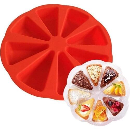 3D 8 Points Silicone Cake Mold Pan Cake Bakeware Baking Mold Bread Pastry Pizza Mould LX8092