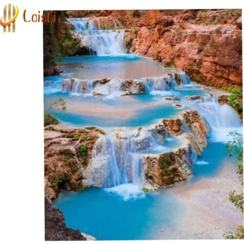 Diamond Painting Natural scenery tree grass small grass creek Full Square Diamond Embroidery Sale Rhinestones Pictures Diamond