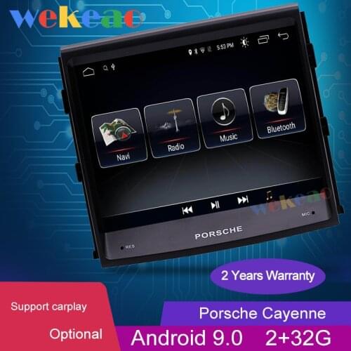 Wekeao 8.4" Touch Screen 2 Din Android 9.0 Car Radio For Porsche Cayenne Car DVD Automotivo Auto GPS Navigation Player Stereo 4G