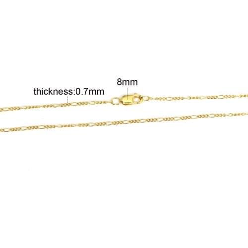 Beadsnice ID40136sm4 Figaro Chain Necklace with Lobster Clasp for Jewelry Pendant Making Women' Best Gift