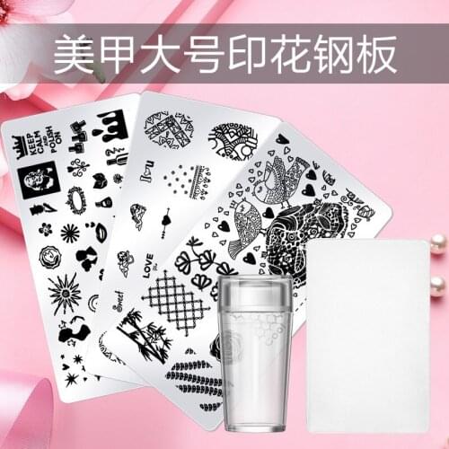 Nail art tools Leaves Flower Stripe Design Stamping Plates Abstract Lady Face Nail Stamp Templates Leaf Floral Printing Stencil