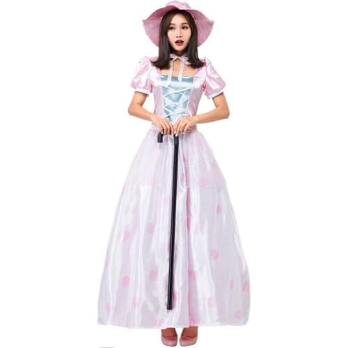 Teen Girls Halloween Elegant Princess Dolls Saloon Costume Anime Long Vintage Sweet Pink Cosplay Dress For Women Plus Size
