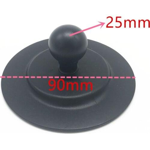 Round Plate 3M Suction Cup 1 inch Rubber Ball Mount Car Dashboard Suction Cup with Adhesive Tape Sticker for Gopro GPS