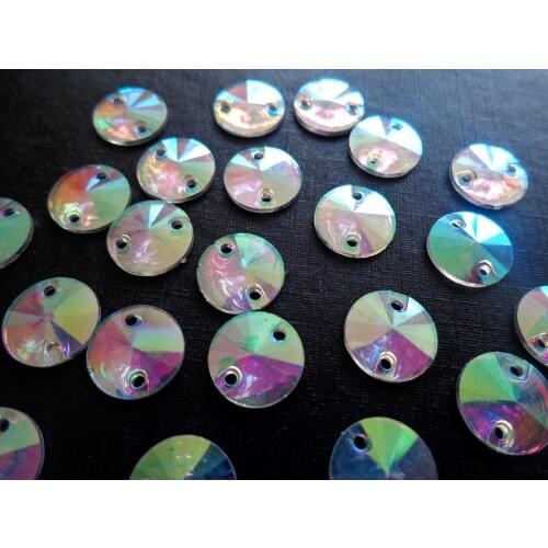 Round 10mm resin crystal clear AB colour sew on rhinestones gemstones strass hand sewing for dress shoes bag 300pcs/lot